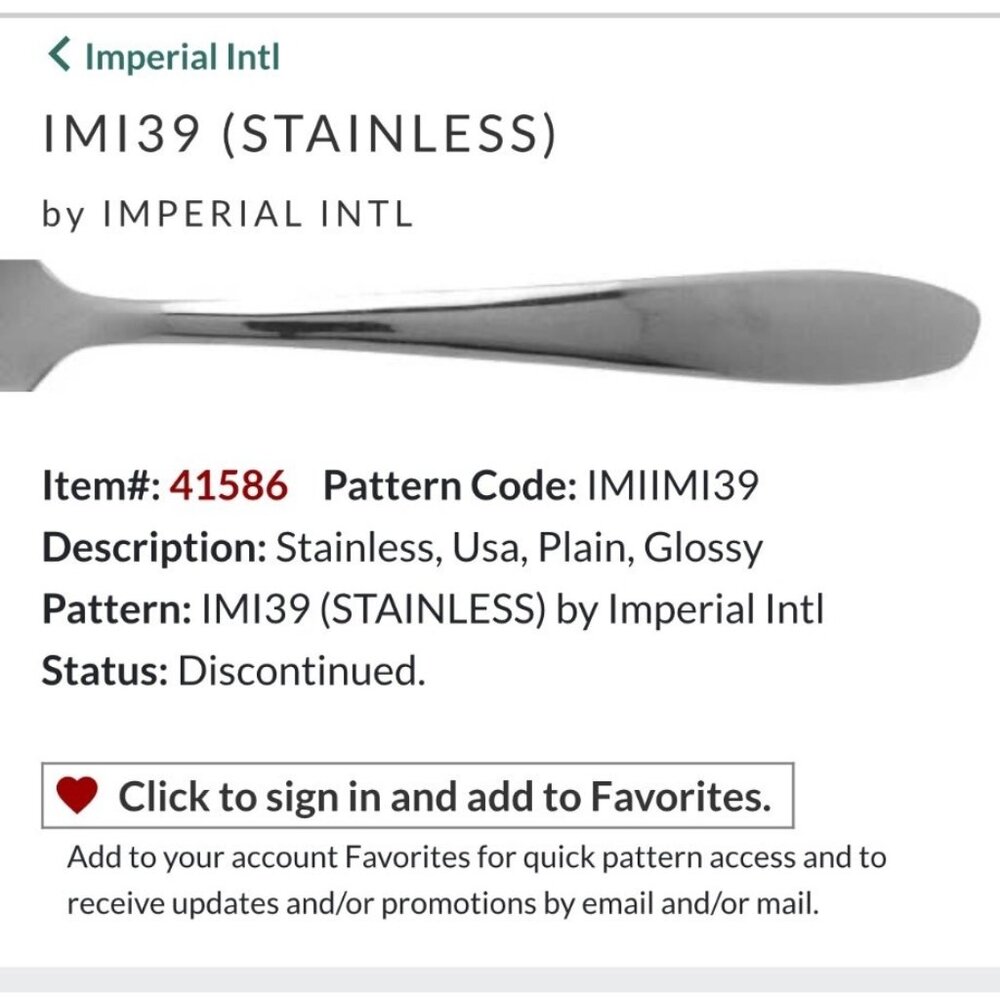 Set Of 2 Imperial Intl IMI39 Stainless Steel serving Spoons Plain Glossy Finish